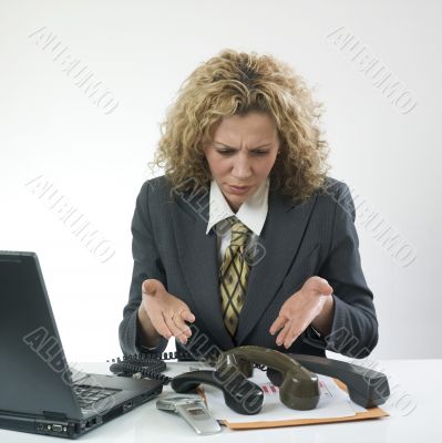 Discouraged businesswoman