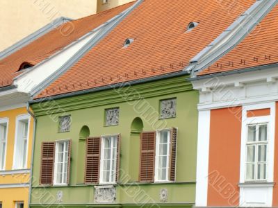 Colored hungarian houses