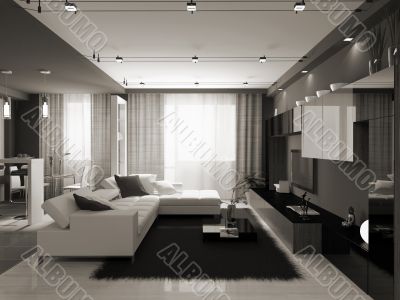 Interior of the stylish apartment