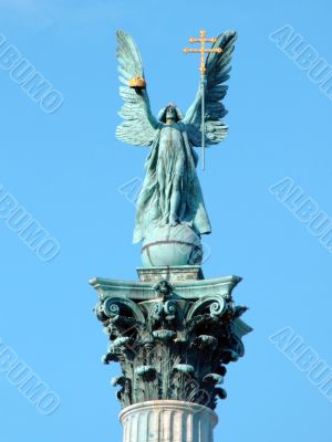 Top of the column in Heroes` Square