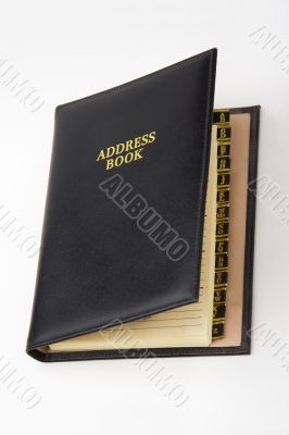 Address book with tabs