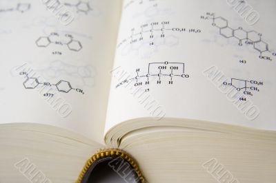 Chemical formula in thick book