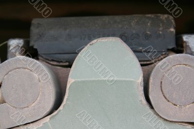 Track of tank closeup