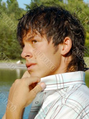 Young man at the park