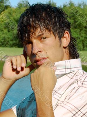 Young man at the park