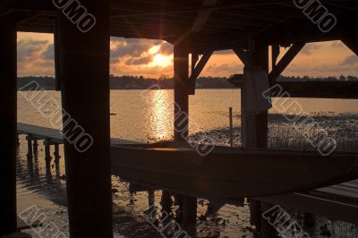 Boat Dock Sunrise or Sunset