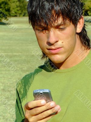 Young man with mobile