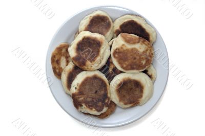cottage cheese pancakes in a plate