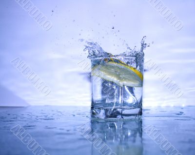 Splashing Water With Lemon Splashing Water With Lemon
