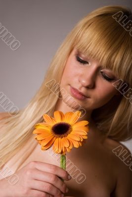 Girl with flower