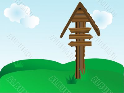 Wooden signpost