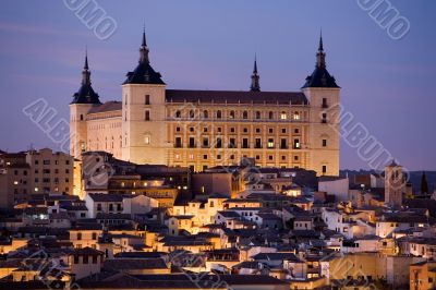 Toledo Alcazar at Dusk