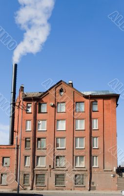 Typical brick industrial building