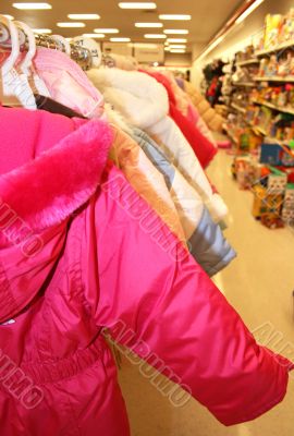 hot pink jacket in childrens department