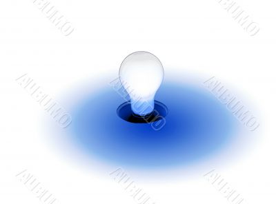 Light Blue Lightbulb