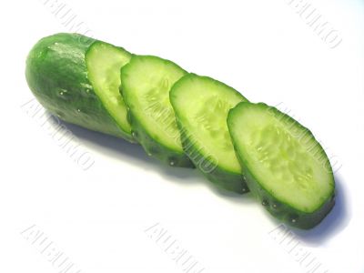 Cucumber cut by slices