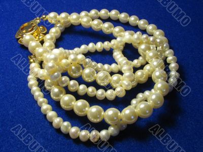 Beads from white pearls