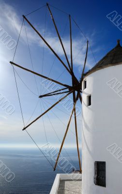 Windmill in Santorini Windmill in Santorini