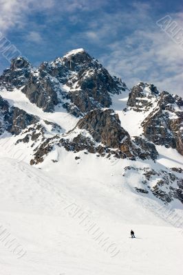 Skier at the slope