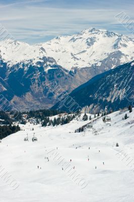 Ski resort valley