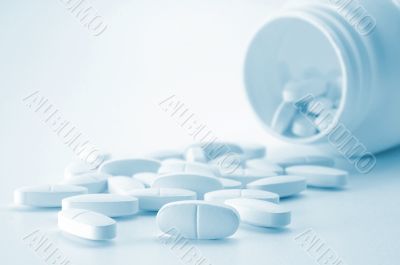 Tablets on white background Tablets on white background