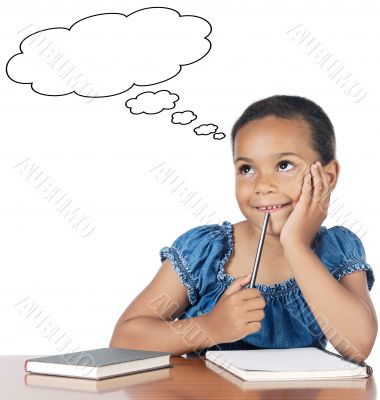 Adorable girl thinking Adorable girl thinking