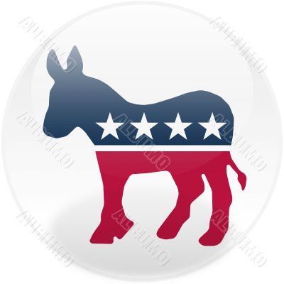 Democrat Round Button