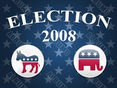 Election 2008 Stars Background