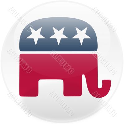 Republican Square Button