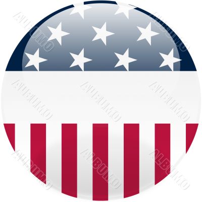 United States Round Button