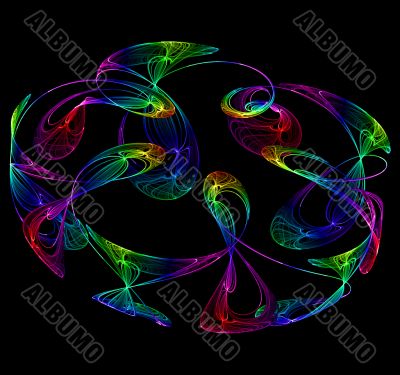 Colourful smokey swirls