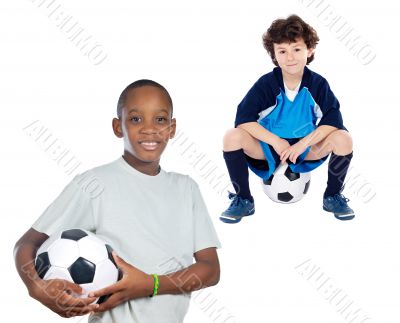 Children with soccer ball Children with soccer ball