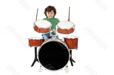 Child playing a drum Child playing a drum