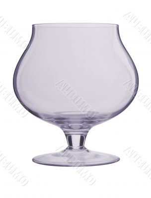 Brandy empty glass isolated