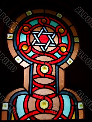 Stained Glass Window in Temple
