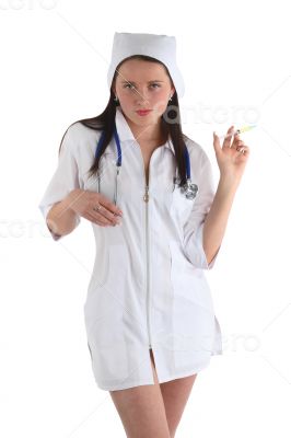 nurse with syringe