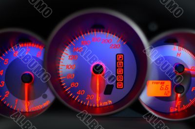 speedometer blue