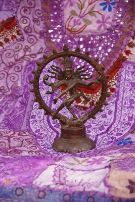 Bronze Shiva on purple