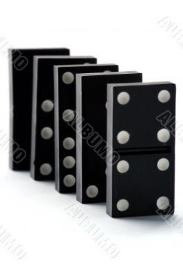 Dominoes isolated in white background