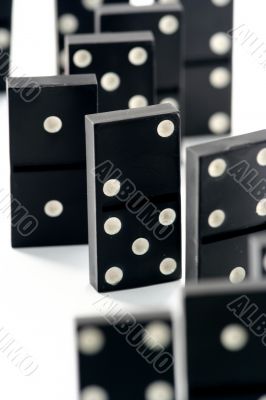 Dominoes isolated in white background