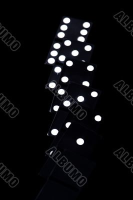 Dominoes isolated in white background