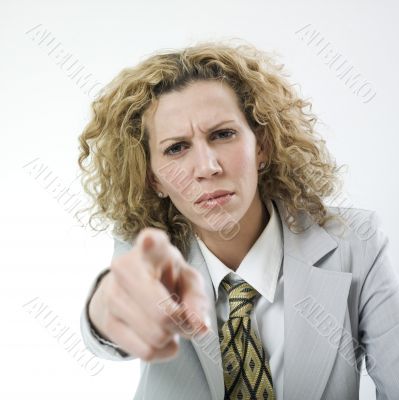 Businesswoman accusing