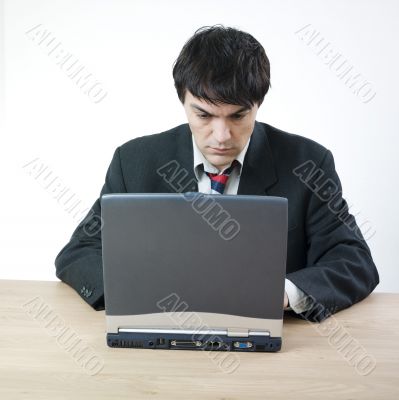 Businessman working with computer