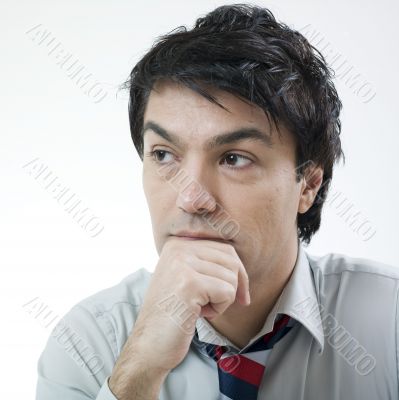 Man watching to the side