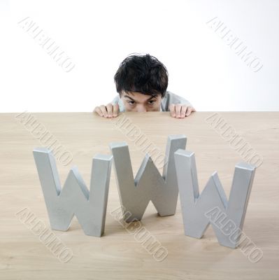 Man and www letters