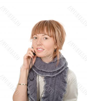Attractive young woman call by cellular phone