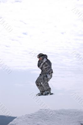 snowboarder jumping