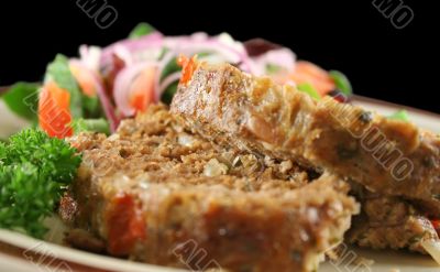 Meatloaf And Salad Meatloaf And Salad