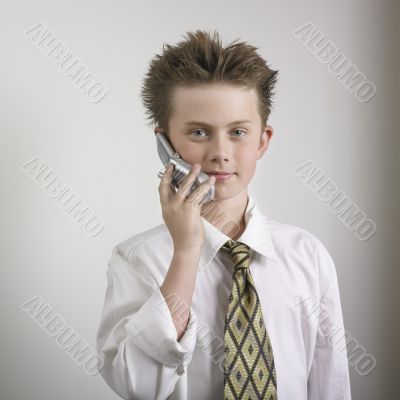 Boy on phone