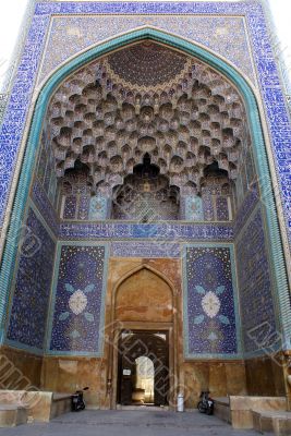 Entrance of mosque and bikes